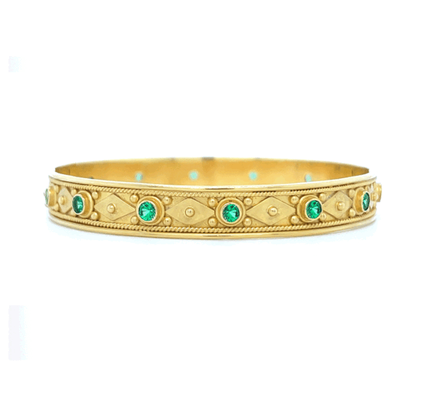 22K/18K Gold Tsavorite Garnet Bracelet