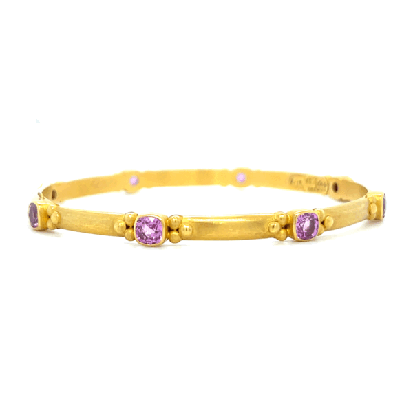 22k Pink Sapphire Bangle Bracelet