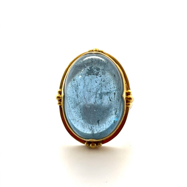 18k Gold/ Sterling Silver Aquamarine Ring