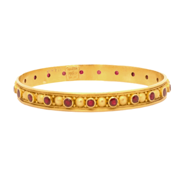 22k gold Bubble ruby bracelet