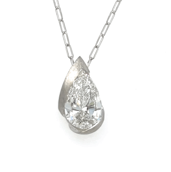 5.03ct Pear diamond solitaire pendant