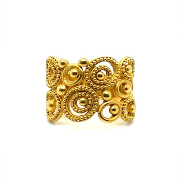 22K/ 18K Dune Band Ring by Carolyn Tyler