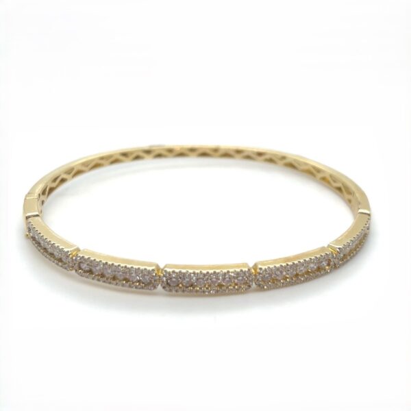 14k Gold Diamond Bracelet Bangle