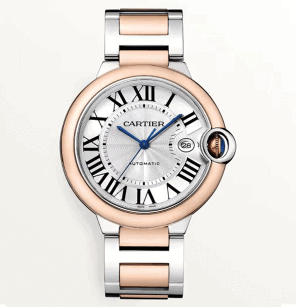 Pre-owned 42mm stainless / 18k Cartier Balloon Bleu watch