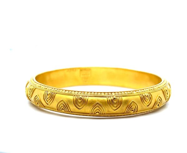 22K/18K Yellow Gold "Cleo" Handmade Bangle by Carolyn Tyler