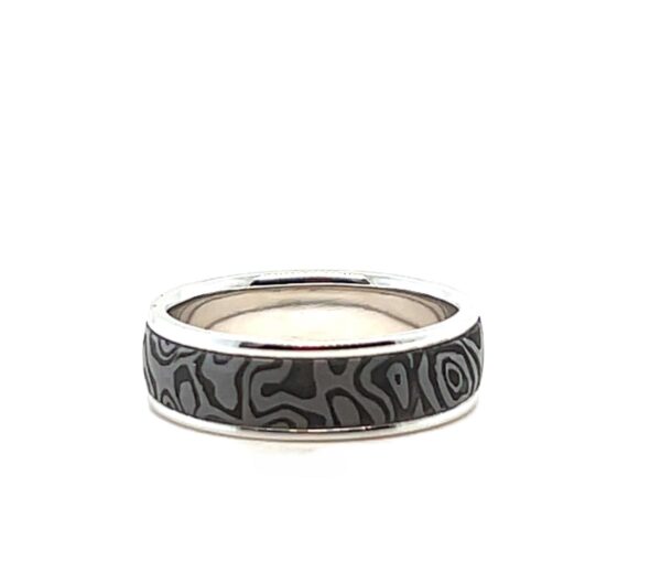 Men's Tantalum Ring in 14k White Gold