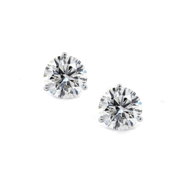 14K Gold Diamond Martini Stud Earrings