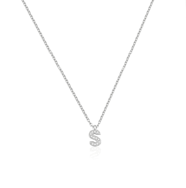 14k Diamond Initial Necklace