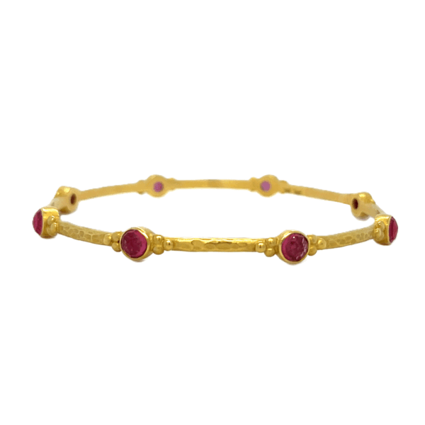 Oman Ruby Bangle in 18K & 22K Gold