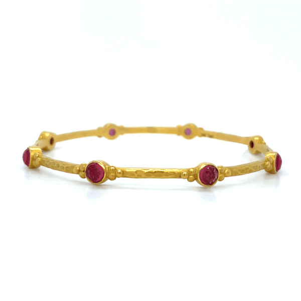 Oman Ruby Bangle in 18K & 22K Gold