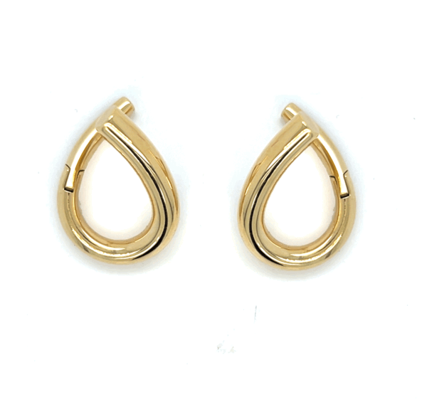 18K Yellow Gold Twisted Hoop Earrings
