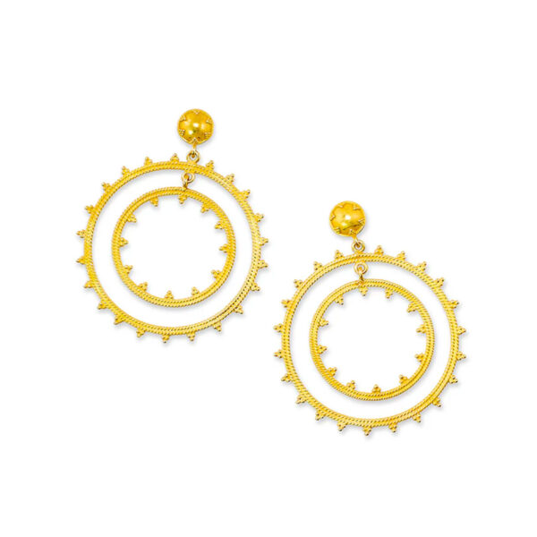 22K & 18K Yellow Gold Dreamweaver Earrings