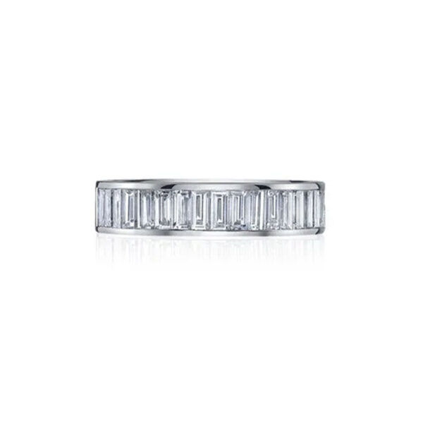 18K White Gold Channel Baguette Diamond Ring