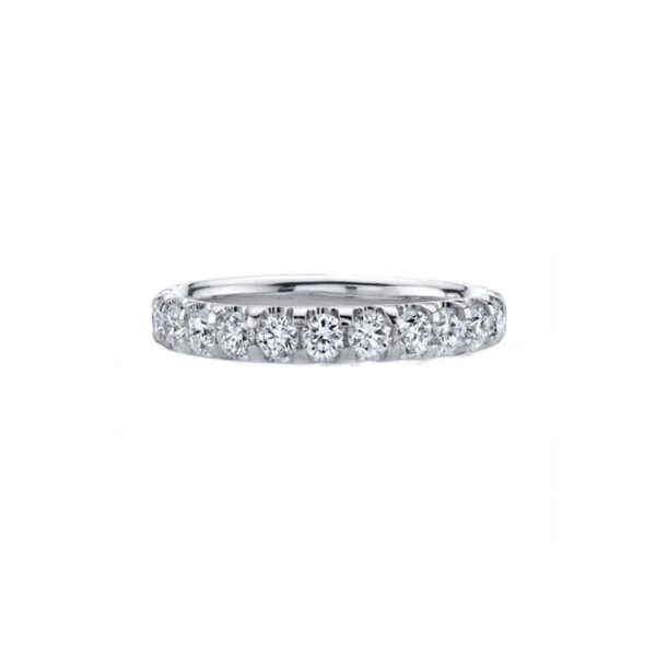 14K White Gold Diamond Band