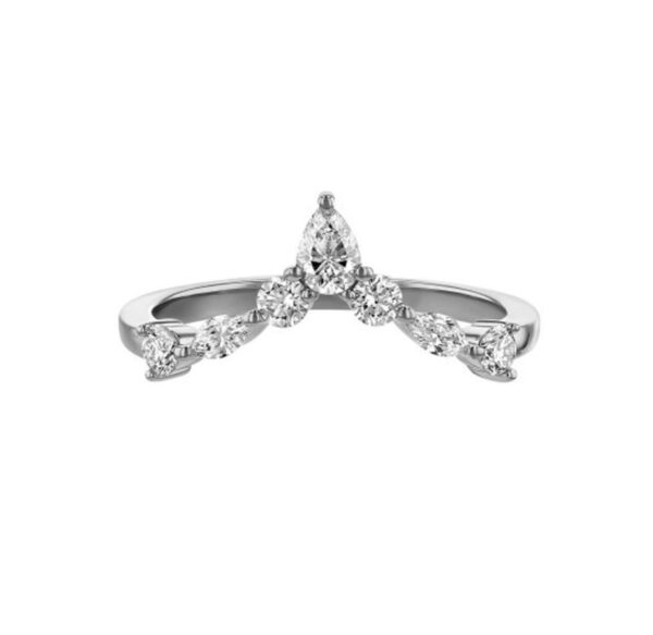 Diamond Crown Band in 14K White Gold