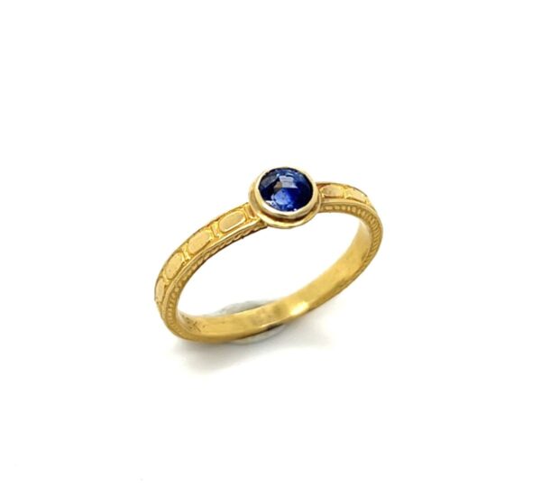 18K Yellow Gold 0.50CT Sapphire Ring