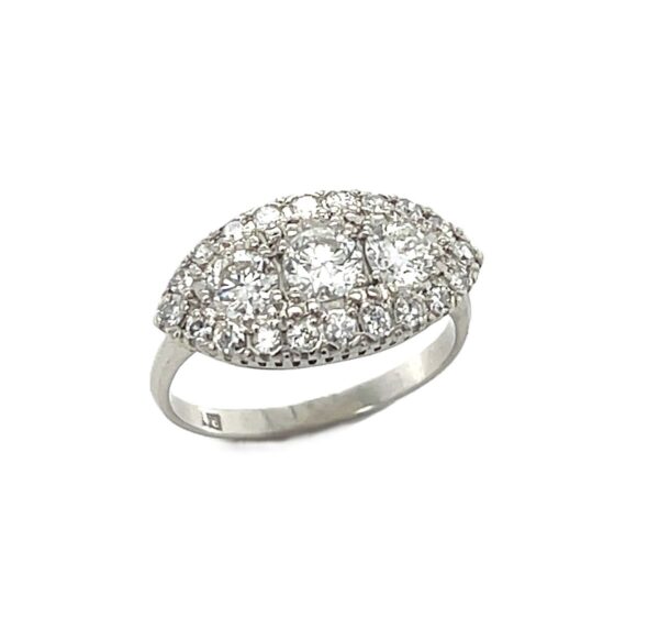 Platinum Old European Cut Diamond Ring