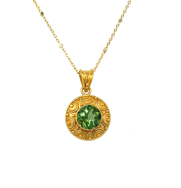 18K Gold Mint Delight Pendant