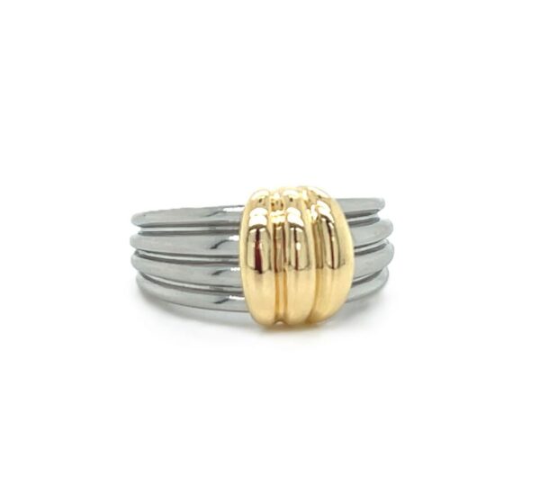 Van Cleef & Arpels 18K Yellow & White Gold Twist Ring