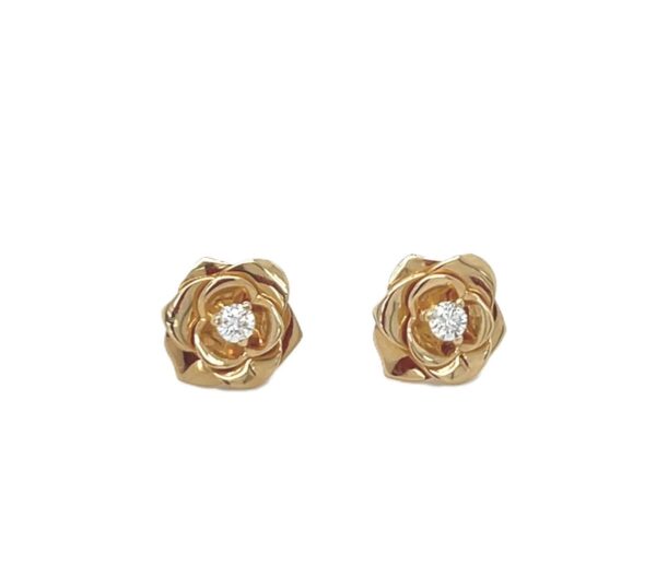 Piaget 18K Rose Gold Diamond Stud Earrings